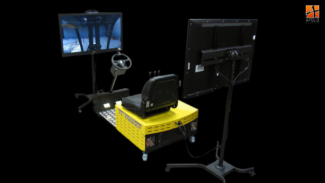 Apolo FL-Trainer cabin with dual monitors and head-tracking